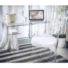 Transparent Plexiglass Desk with Shelf Made in Italy - Studiorum Viadurini