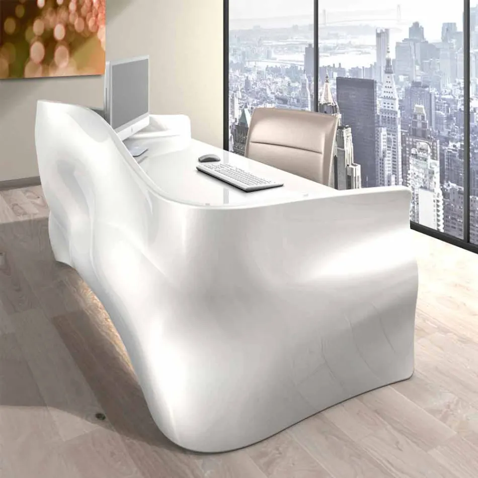 Contemporary writing desk Office Veil, made in Italy Viadurini