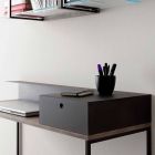 Modern Desk in Metal and Melamine with Drawer Made in Italy - Iridio Viadurini