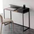 Modern Desk in Metal and Melamine with Drawer Made in Italy - Iridio