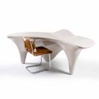 Contemporary design office desk Sinuous, handmade in Italy Viadurini