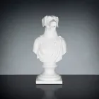 White handcrafted ceramic sculpture 100% Made in Italy Fabas 1 Viadurini