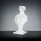 White handcrafted ceramic sculpture 100% Made in Italy Fabas 1 Viadurini