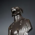 Black artisan ceramic sculpture 100% Made in Italy Fabas 2 Viadurini