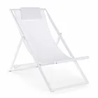 Outdoor Deckchair in Aluminum with Seat in Textilene, 4 Pieces - Kailua Viadurini