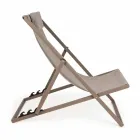 Outdoor Deckchair in Aluminum with Seat in Textilene, 4 Pieces - Kailua Viadurini