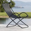Folding Garden Deck Chair in Galvanized Steel Made in Italy 2 Pieces - Hobbit