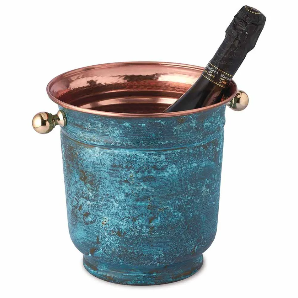 Ice Bucket Wine Design in Polished Copper or Green 20 cm - Gennarino Viadurini