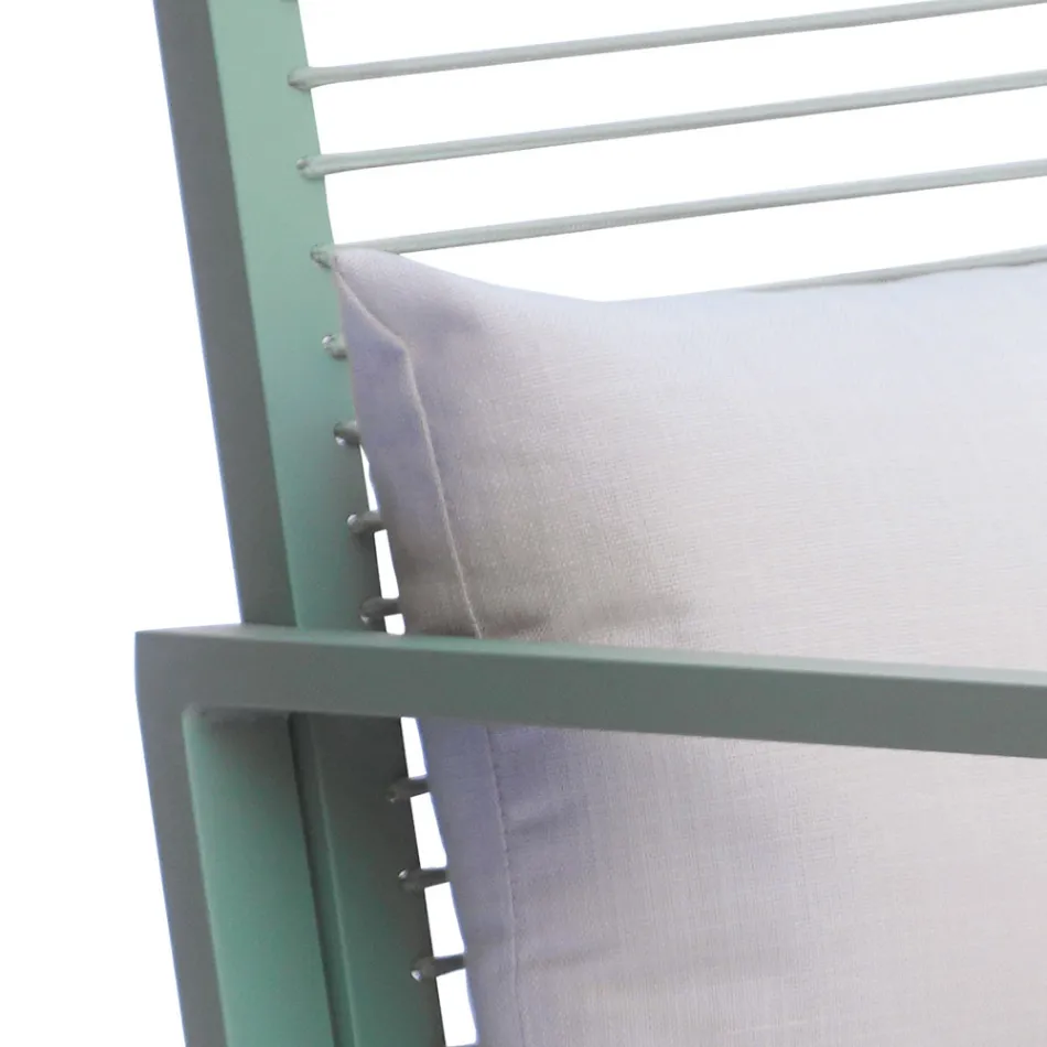 Outdoor Aluminum Rocking Chair with Padded Cushion - Brontolo Viadurini