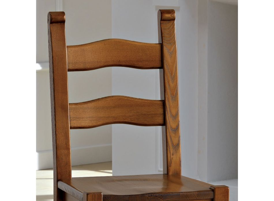 Classic Kitchen Chair in Solid Beech Wood Made in Italy - Lavinia Viadurini