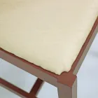 Classic Wooden Chair with Fabric Seat, Made in Italy Design - Baptiste Viadurini