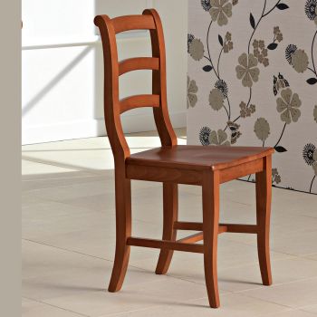Classic Chair in Solid Beech Wood of Italian Design - Baptiste