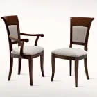 Classic Chair Beech Wood and Fabric Elegant Italian Design - Murray Viadurini