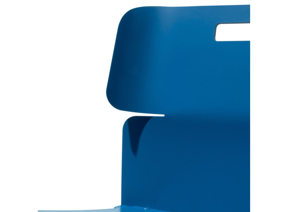 Colored Stackable Chair for Outdoor in Aluminum Made in Italy - Dobla Viadurini