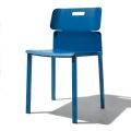 Colored Stackable Chair for Outdoor in Aluminum Made in Italy - Dobla