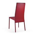 Chair Completely Upholstered in Wine Leather Made in Italy - Tazza Viadurini