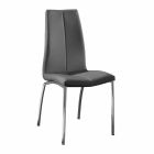 Chair with chromed metal base and covered with imitation leather Ilda, 4 pz Viadurini
