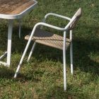 Aluminum Outdoor Chair with Armrests - Eugene Viadurini