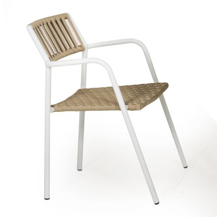 Aluminum Outdoor Chair with Armrests - Eugene Viadurini