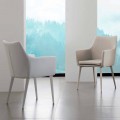 Chair with armrests Carlina, with eco-leather upholstery