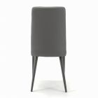 Chair with Lacquered Steel Legs and Upholstered Seat Made in Italy - Brescia Viadurini