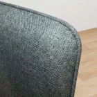 Chair with Wooden Legs and Stain-Resistant Fabric Seat - Kandinsky Viadurini