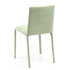 Chair with Low Back in Green Fabric Made in Italy - Lantern Viadurini