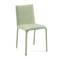 Chair with Low Back in Green Fabric Made in Italy - Lantern
