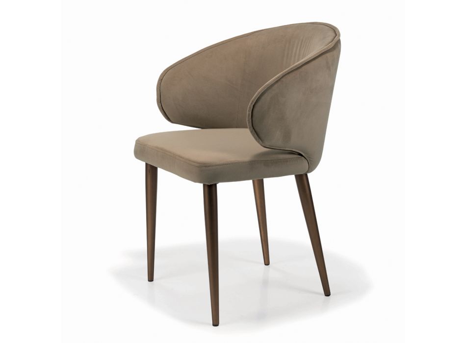 Chair with Fully Upholstered Seat and Backrest Made in Italy - Adria Viadurini