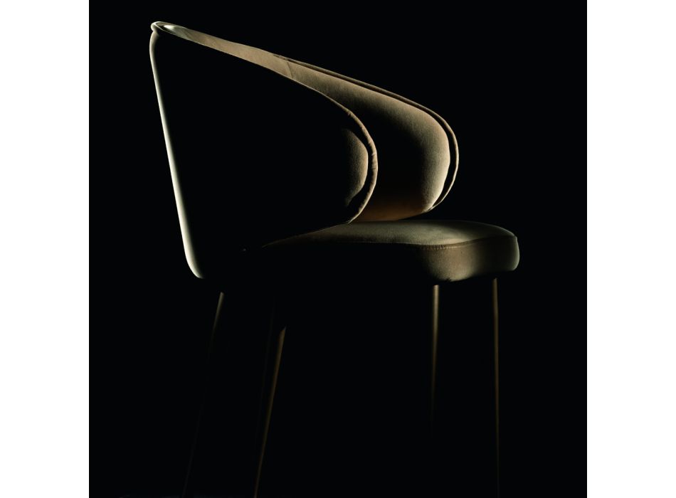 Chair with Fully Upholstered Seat and Backrest Made in Italy - Adria Viadurini
