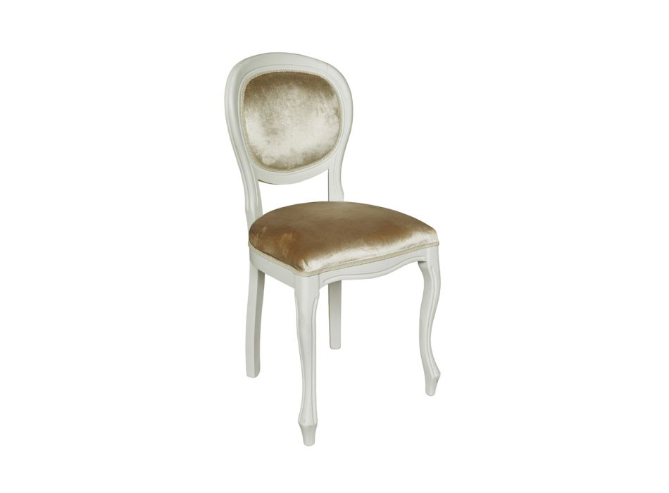 Chair with foam seat covered in fabric made in Italy - Iper Viadurini