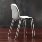 Chair with chromed frame and Licata polypropylene shell Viadurini