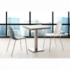 Chair with chromed frame and Licata polypropylene shell Viadurini