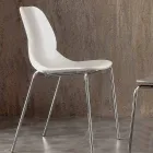 Chair with chromed frame and Licata polypropylene shell Viadurini