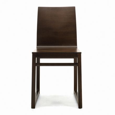 Chair with Ash Structure and Oak Shell Made in Italy - Emilia Viadurini