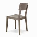Chair with Structure in Ash, Seat and Back in Oak - Calabria