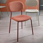 Chair with Metal Structure, Seat and Back in Fabric - Serenella Viadurini
