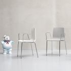 Kitchen Chair with Technopolymer Seat Made in Italy 2 Pieces - Ghirlanda Viadurini