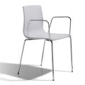 Kitchen Chair with Technopolymer Seat Made in Italy 2 Pieces - Ghirlanda