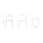 Upholstered Kitchen Chair in Fabric and Metal Made in Italy 2 Pieces - Sangria Viadurini