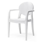 Stackable Kitchen Chair in Polycarbonate Made in Italy 4 Pieces - Ice Viadurini