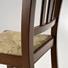 Kitchen Chair in Beech Wood and Straw Italian Classic Design - Hegel Viadurini