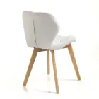 Kitchen Chair in Synthetic Leather and Solid Wood 2 Pieces - Fiorenzuola Viadurini