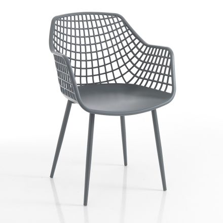 Kitchen Chair in Matt Polypropylene with Steel Legs 4 Pieces - Beyonce Viadurini