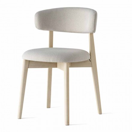 Kitchen Chair in Fabric and Beech Wood Made in Italy - Connubia Talks Viadurini