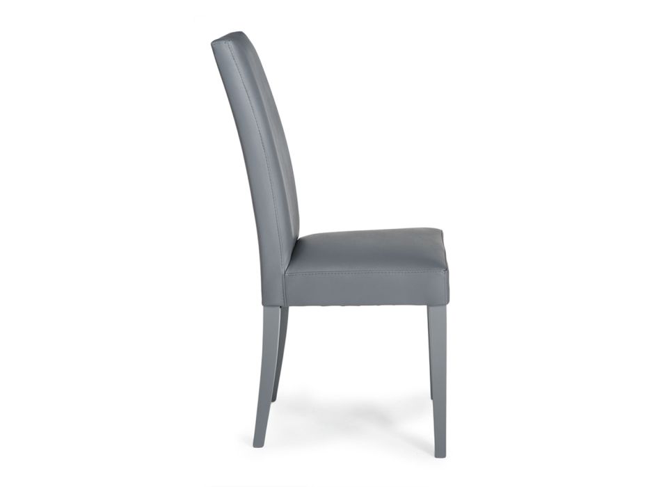 Kitchen Chair Upholstered in Synthetic Leather Made in Italy 2 Pieces - Barilla Viadurini