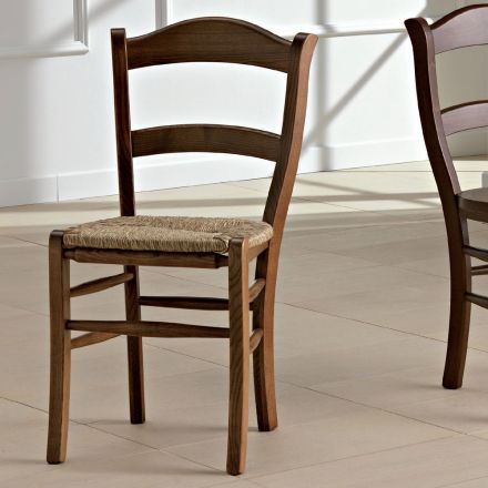 Italian Design Classic Solid Wood Kitchen Chair - Monika Viadurini