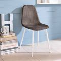 Kitchen chair with a modern design made of similrattan 4 pieces - Cassidy