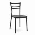 Modern Design Kitchen Chair in Polypropylene and Metal Made in Italy, 2 pieces - Go