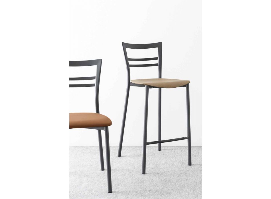 Modern Design Kitchen Chair in Polypropylene and Metal Made in Italy - Go Viadurini
